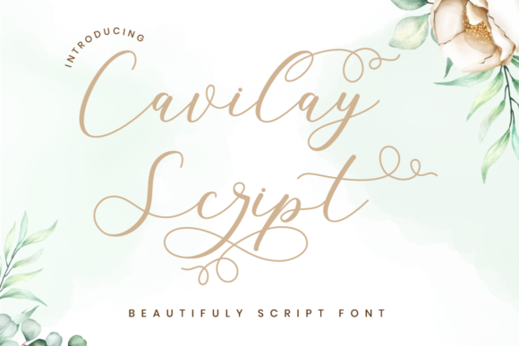 Cavilay Script Font Poster 1