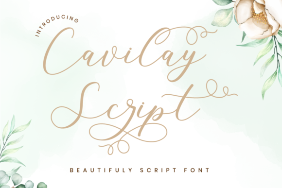 Cavilay Script Font Cavilay Script Font Poster 1