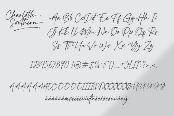 Charlotte Southern Font Poster 7