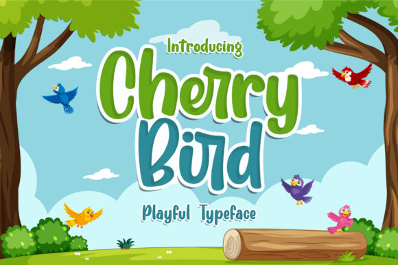 Cherry Bird Font Poster 1