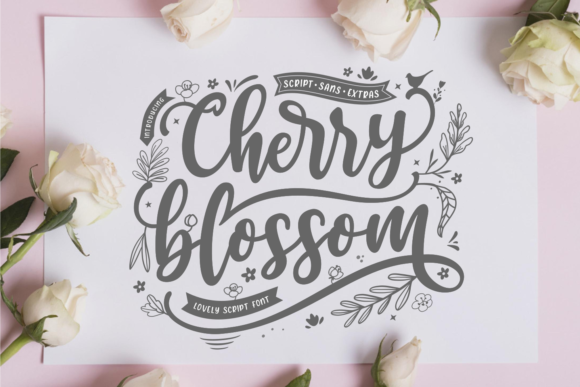 Cherry Blossom Font  Font Poster 1