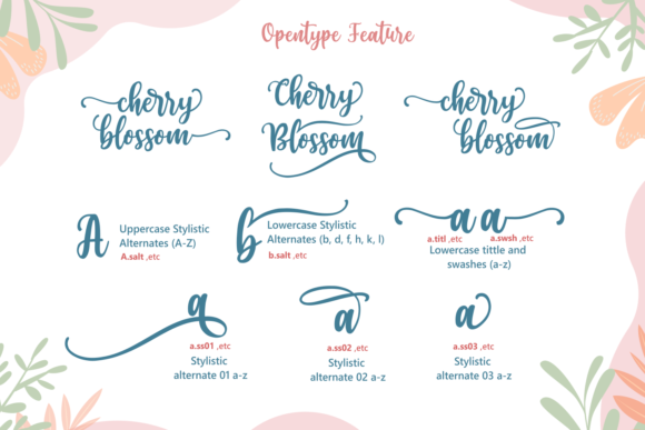 Cherry Blossom Font  Font Poster 13