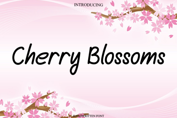 Cherry Blossoms Font Poster 1