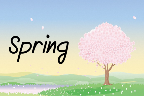 Cherry Blossoms Font Poster 4