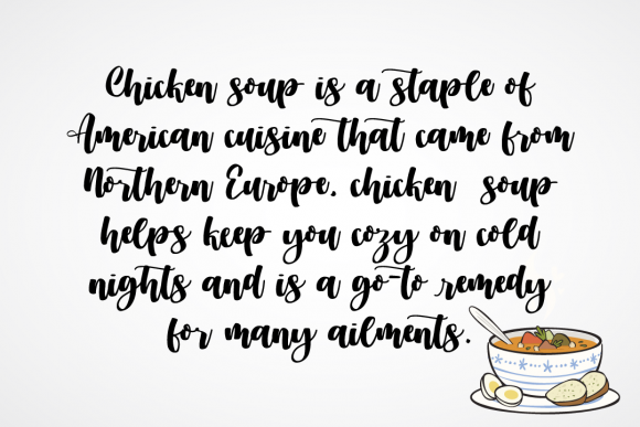 Chicken Soup Font Poster 2