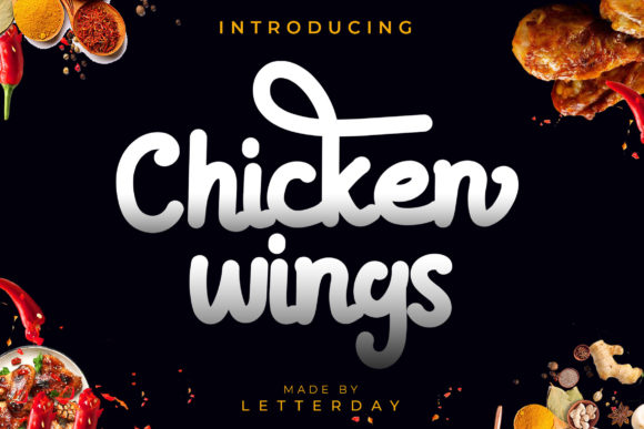 Chicken Wings Font Poster 1