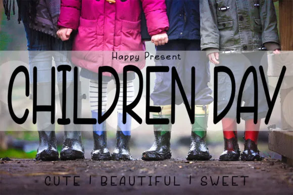Children Day Font Children Day Font Poster 1
