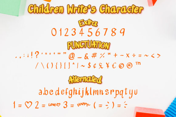 Children Write Font Poster 3