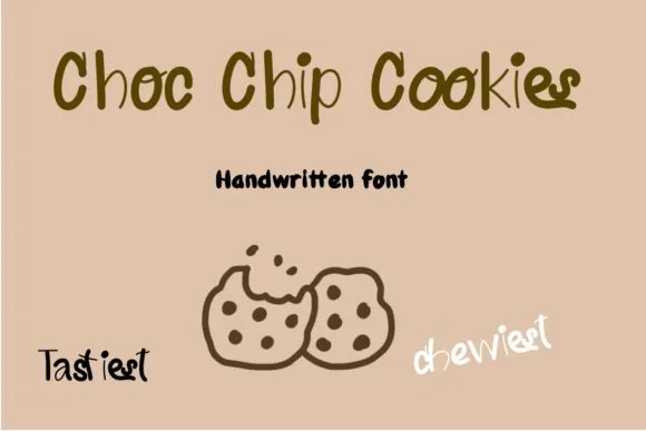 Choc Chip Cookies Font Choc Chip Cookies Font Poster 1