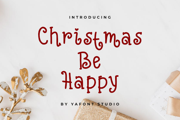 Christmas Be Happy Font Poster 1