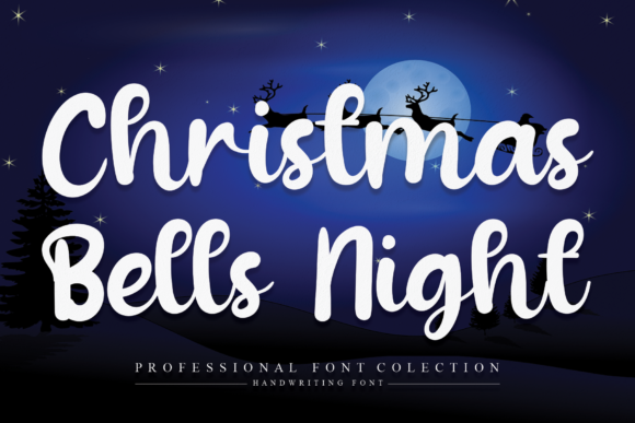 Christmas Bells Night Font Poster 1