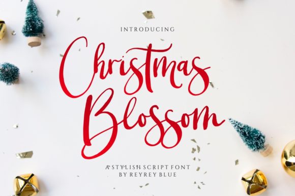 Christmas Blossom Font Poster 1