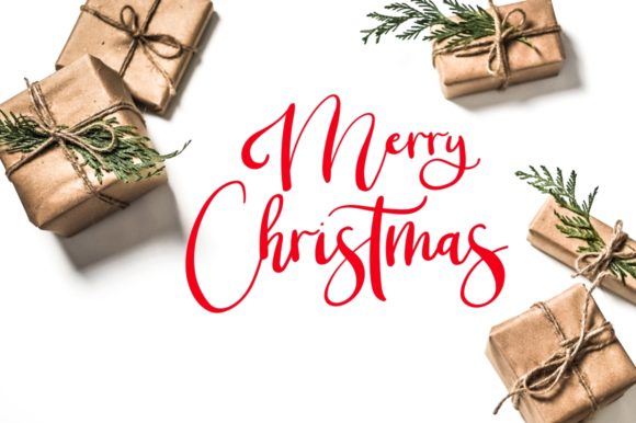 Christmas Blossom Font Poster 4