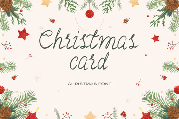 Christmas Card Font Poster 1