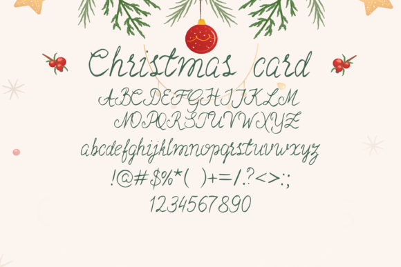 Christmas Card Font Poster 2