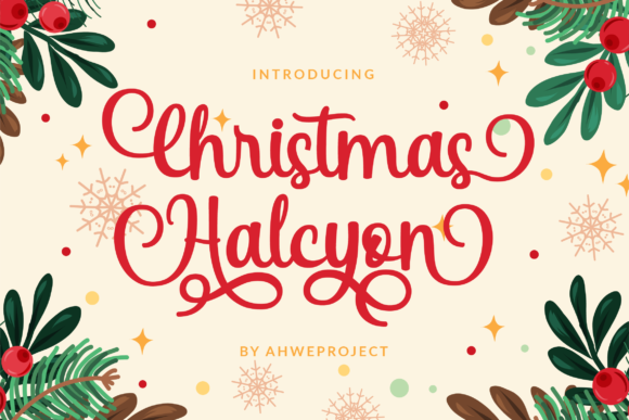Christmas Halcyon Font Poster 1