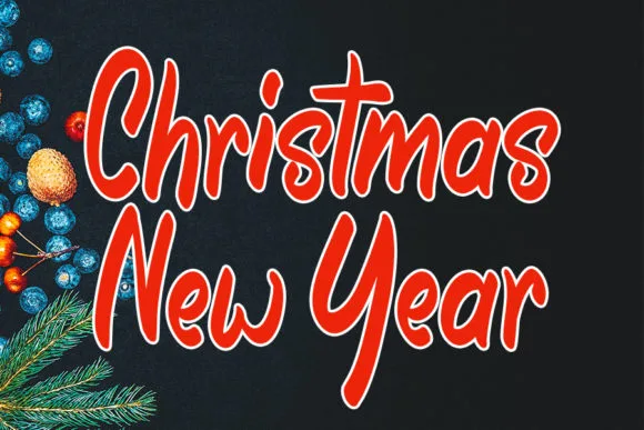 Christmas New Year Font Christmas New Year Font Poster 1