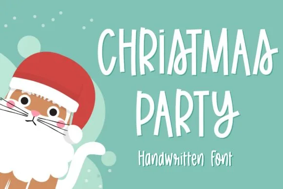 Christmas Party Font Poster 1