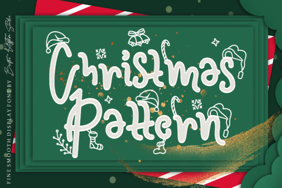 Christmas Pattern Font Poster 1