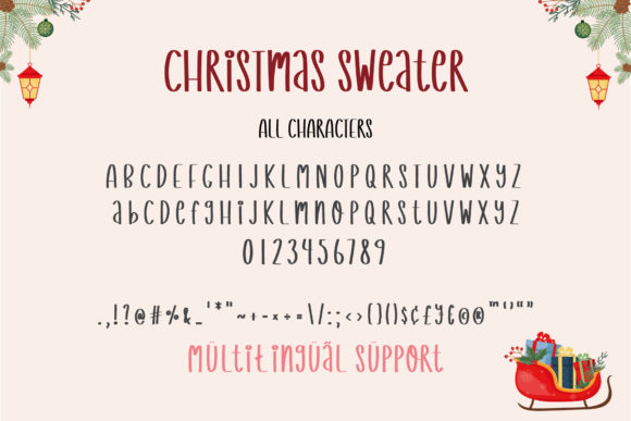 Christmas Sweater Font Poster 3