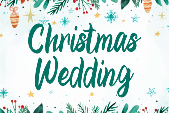 Christmas Wedding Font Poster 1