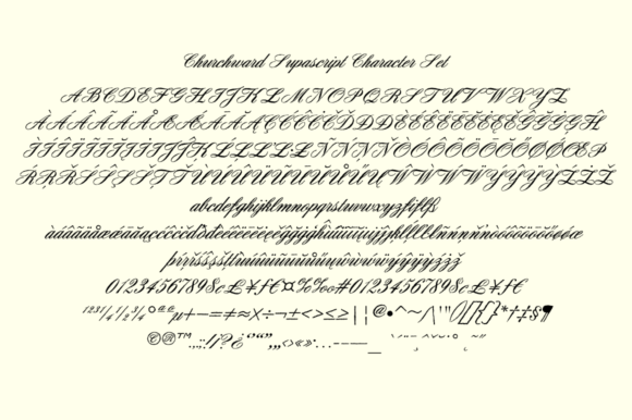 Churchward Supascript Font Poster 5