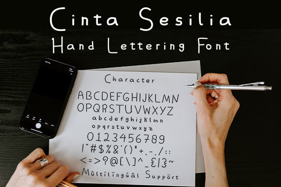 Cinta Sesilia Font Poster 4