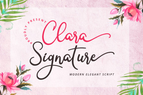 Clara Signature Font Poster 1