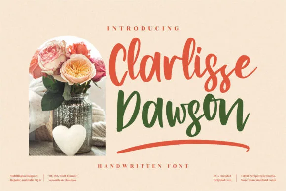 Clarlissa Dawson Font Clarlissa Dawson Font Poster 1