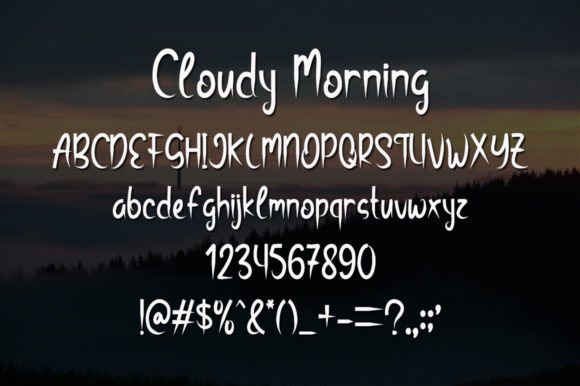 Cloudy Morning Font Poster 5