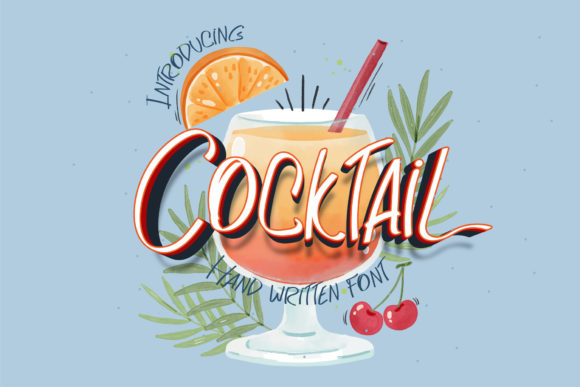 Cocktail Font Poster 1