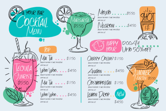 Cocktail Font Poster 2