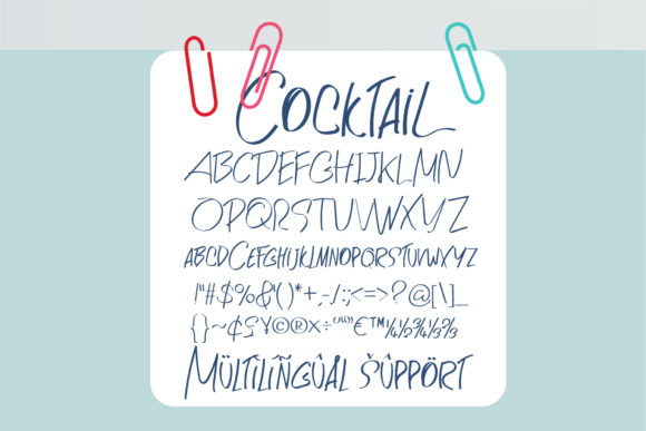 Cocktail Font Poster 9