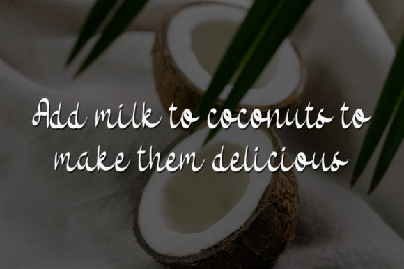 Coconut Milk Font Poster 3