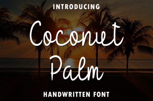 Coconut Palm Font Poster 1