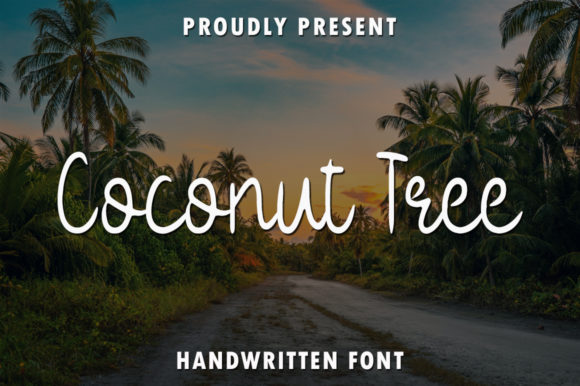 Coconut Tree Font Poster 1