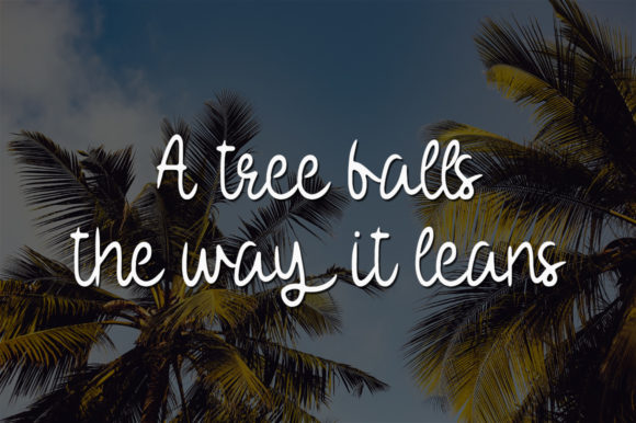 Coconut Tree Font Poster 3