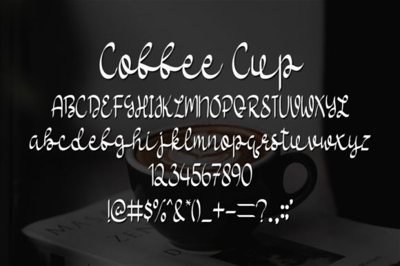Coffee Cup Font Poster 4