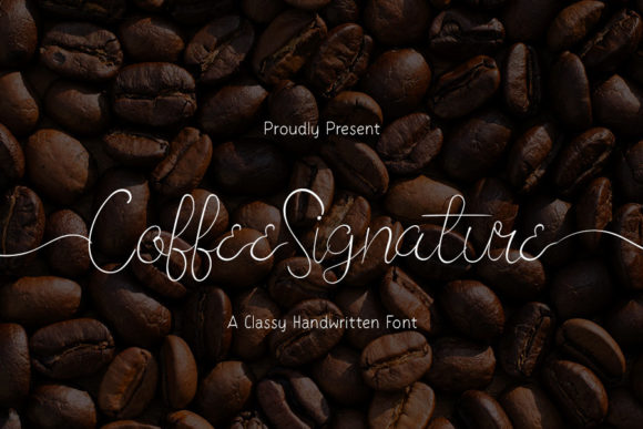 Coffee Signature Font Poster 1