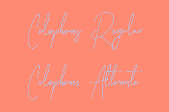 Colophones Font Poster 7