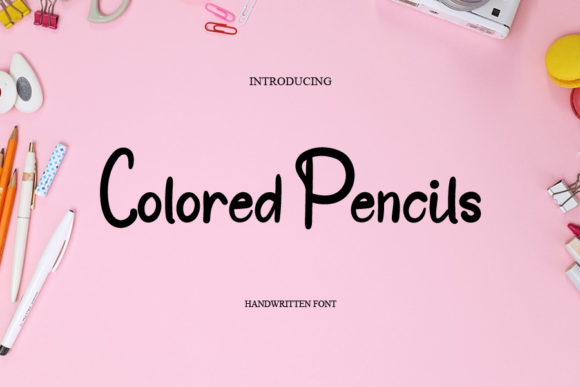 Colored Pencils Font Poster 1