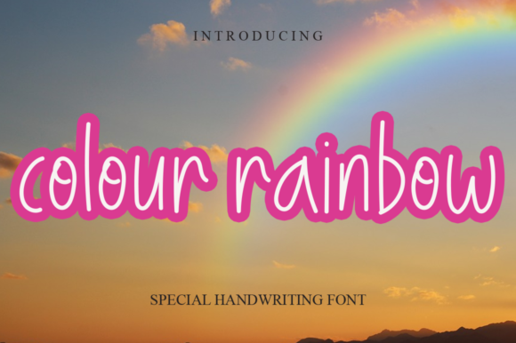 Colour Rainbow Font Poster 1