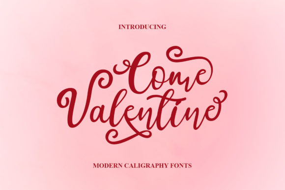 Come Valentine Font Poster 1