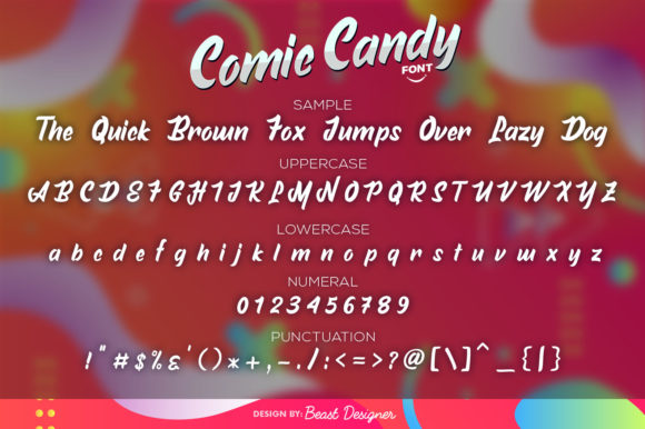 Comic Candy Font Poster 2
