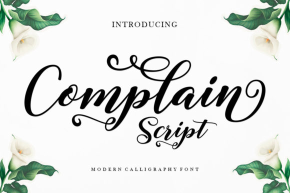 Complain Script Font Poster 1