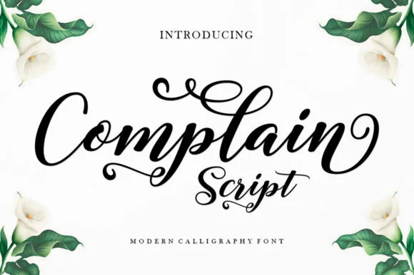Complain Script Font Poster 1
