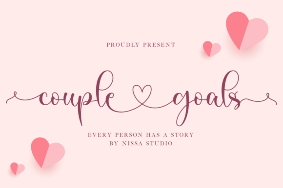 Couple Goals Font Poster 1