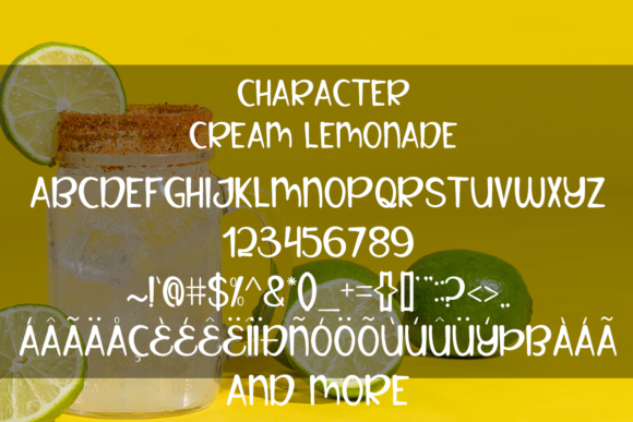 Cream Lemonade Font Poster 4