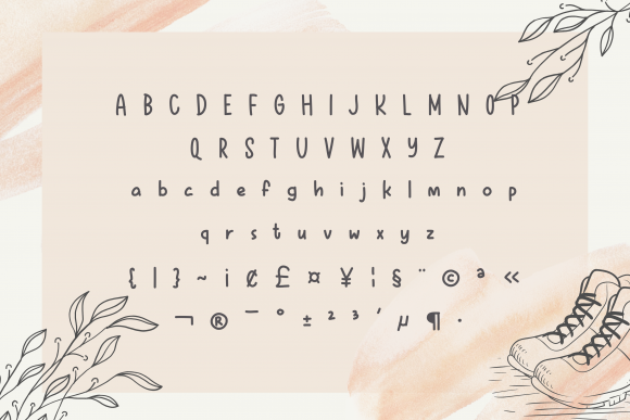 Cream Shoes Font Poster 2