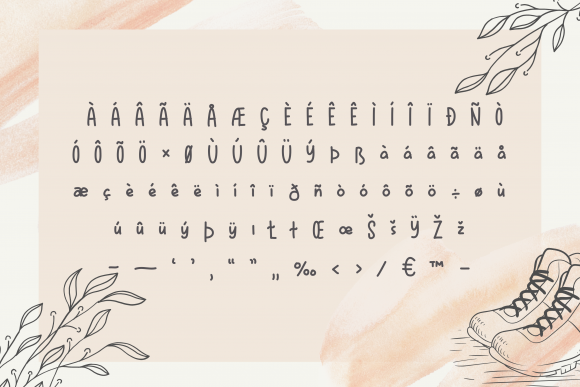 Cream Shoes Font Poster 3